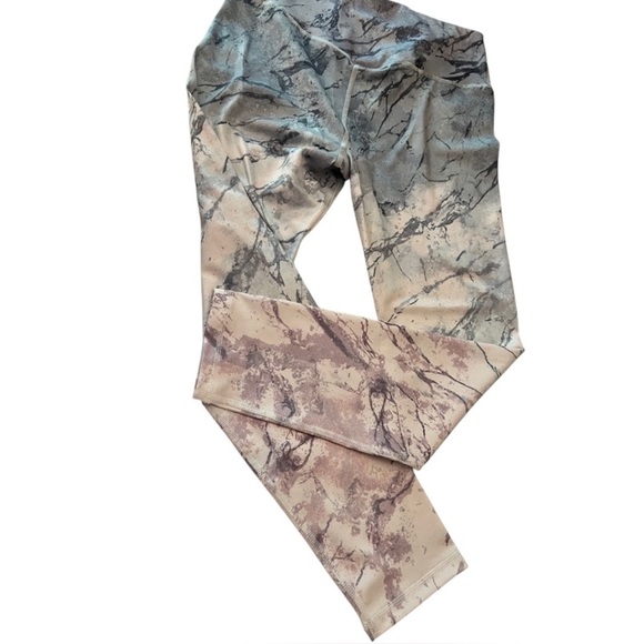 LA Image Marble Print Leggings, size XL - Picture 5 of 9